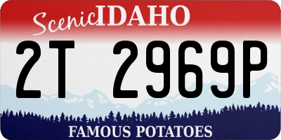 ID license plate 2T2969P