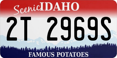 ID license plate 2T2969S