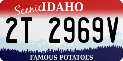 ID license plate 2T2969V