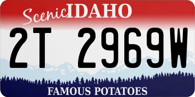 ID license plate 2T2969W