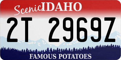 ID license plate 2T2969Z