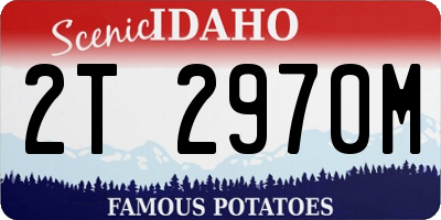 ID license plate 2T2970M