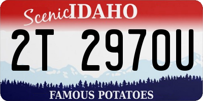 ID license plate 2T2970U