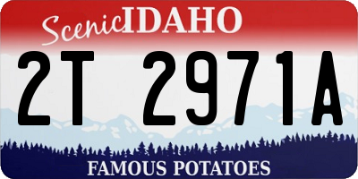 ID license plate 2T2971A