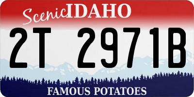 ID license plate 2T2971B