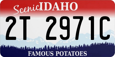 ID license plate 2T2971C