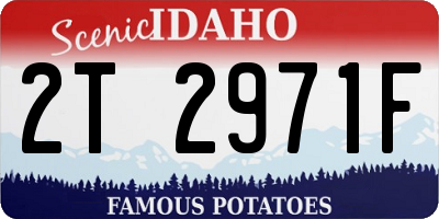 ID license plate 2T2971F