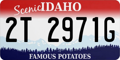 ID license plate 2T2971G