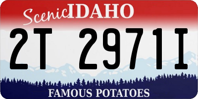 ID license plate 2T2971I
