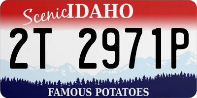 ID license plate 2T2971P