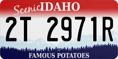 ID license plate 2T2971R