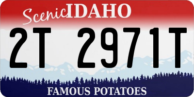 ID license plate 2T2971T