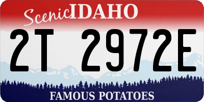 ID license plate 2T2972E