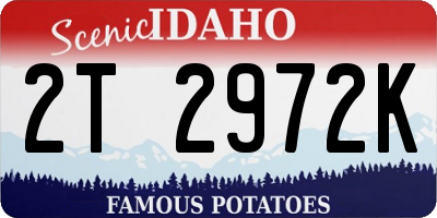 ID license plate 2T2972K