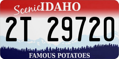 ID license plate 2T2972O