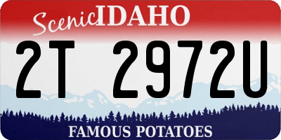 ID license plate 2T2972U