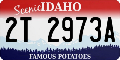 ID license plate 2T2973A