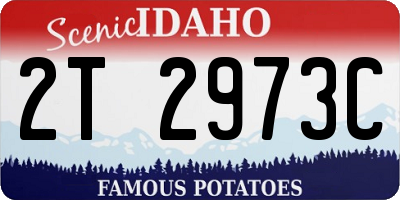 ID license plate 2T2973C