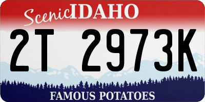 ID license plate 2T2973K