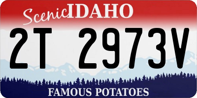 ID license plate 2T2973V
