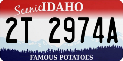 ID license plate 2T2974A