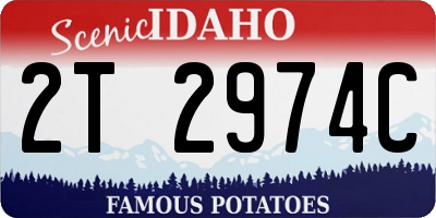 ID license plate 2T2974C