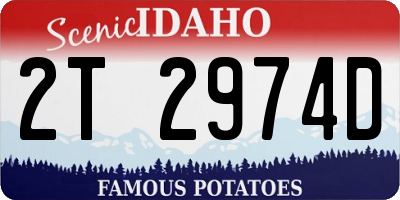 ID license plate 2T2974D
