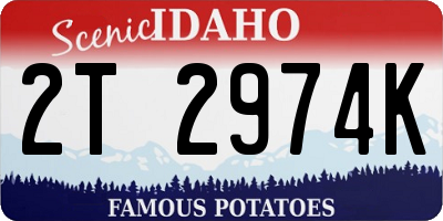 ID license plate 2T2974K