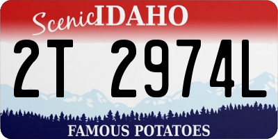 ID license plate 2T2974L