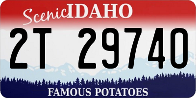 ID license plate 2T2974O