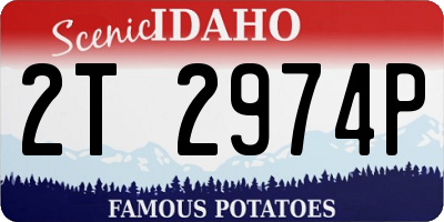ID license plate 2T2974P