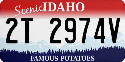 ID license plate 2T2974V