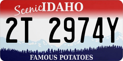 ID license plate 2T2974Y