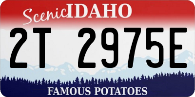 ID license plate 2T2975E