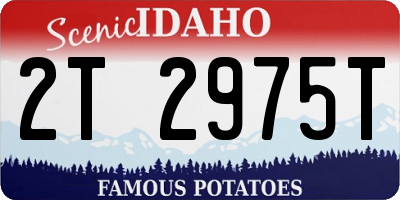 ID license plate 2T2975T