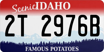 ID license plate 2T2976B