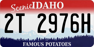 ID license plate 2T2976H
