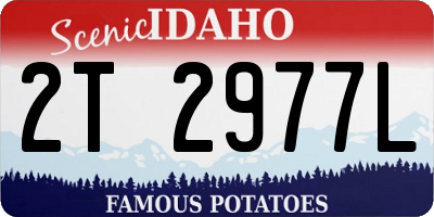 ID license plate 2T2977L