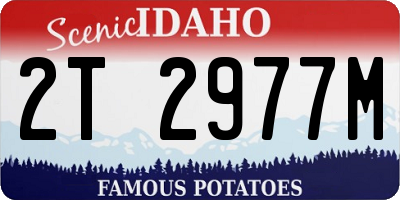 ID license plate 2T2977M