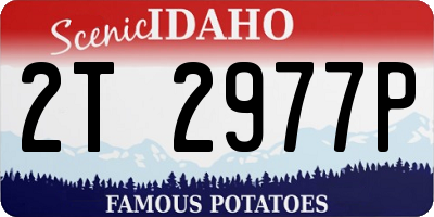 ID license plate 2T2977P