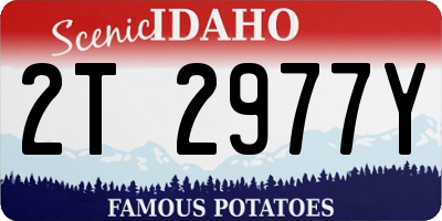 ID license plate 2T2977Y