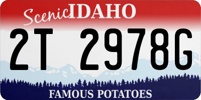 ID license plate 2T2978G