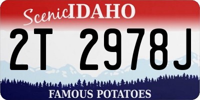 ID license plate 2T2978J