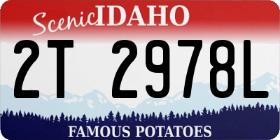 ID license plate 2T2978L