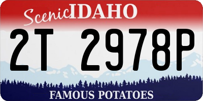 ID license plate 2T2978P
