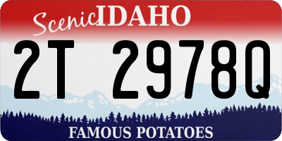 ID license plate 2T2978Q