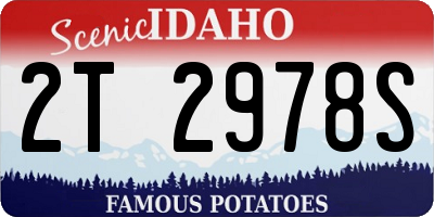 ID license plate 2T2978S