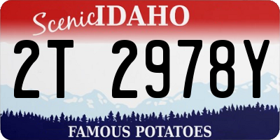 ID license plate 2T2978Y