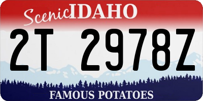 ID license plate 2T2978Z