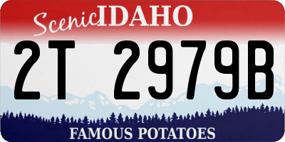 ID license plate 2T2979B